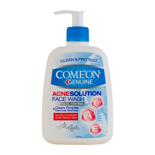 ژل شستشوی صورت مخصوص پوستهای چرب و جوشدار 500میل کامان