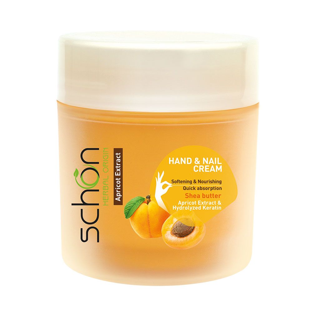 کرم دست و ناخن کاسه ای حاوی زردآلو