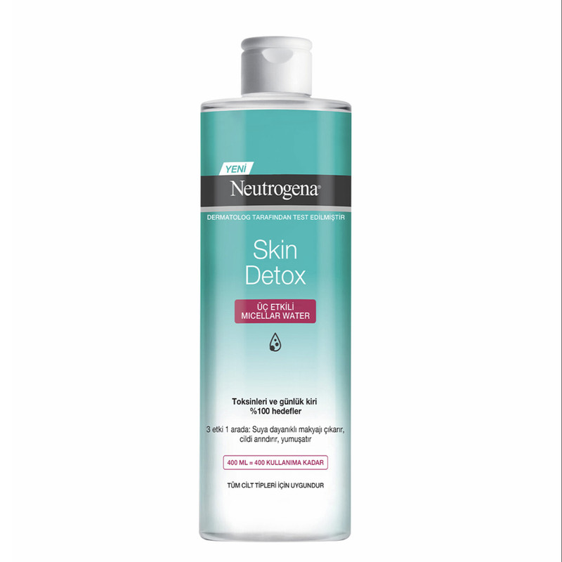 پاک کننده صورت (مسیلار واتر) Skin Detox نوتروژینا با اثربخشی سه گانه