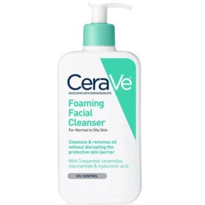 فوم شستشو صورت پوست نرمال تا چرب سراوی CeraVe Foaming Cleanser 1 فوم شستشو صورت پوست نرمال تا چرب سراوی CeraVe Foaming Cleanser
